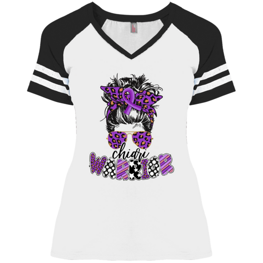 Ladies' V-Neck T-Shirt | Chiari Warrior