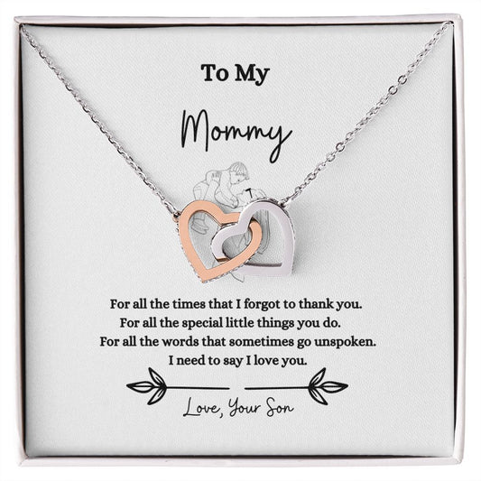 To My Mommy | Interlocking Heart Necklace