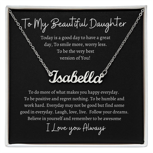 To My Beautiful Daughter | Custom Name Necklace
